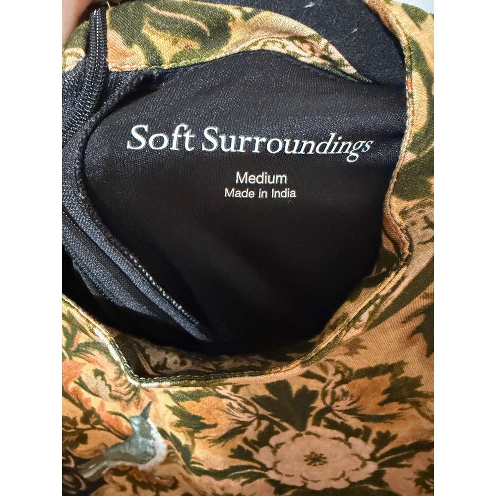 NWT Soft Surroundings Kalista Maxi Dress Size Medium Elegant Icon Scarf Whimsy - Picture 7 of 9